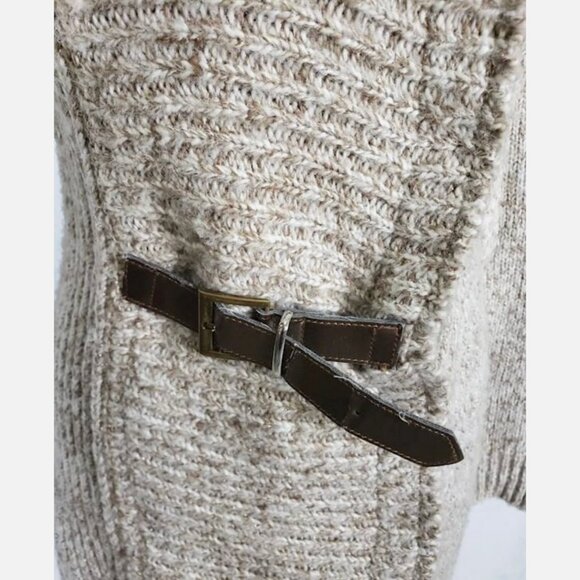 Vintage NILS Sportswear Ski Long Sweater Coat Knit Cardigan Women M Gray Jacket - Picture 3 of 6